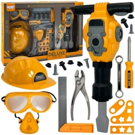 WOOPIE Zestaw Narzędzi Małego Majsterkowicza Gogle Kask Młot Pneumatyczny 21el. WOOPIE Zestaw Narzędzi Małego Majsterkowicza Gogle Kask Młot Pneumatyczny 21el.