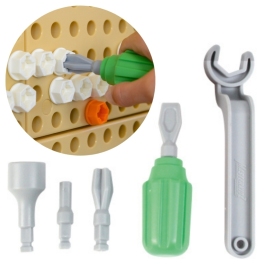 Ręczne Narzędzia 6 Elementów Śrubokręt Klucz - Tablica Naukowo-Edukacyjna Masterkidz STEM