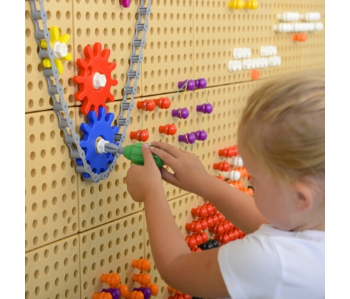 Ręczne Narzędzia 6 Elementów Śrubokręt Klucz - Tablica Naukowo-Edukacyjna Masterkidz STEM