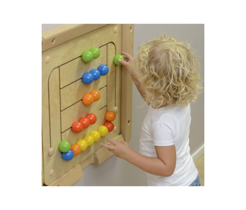 MASTERKIDZ Tablica Ścienna Edukacyjna Labirynt Koraliki Montessori