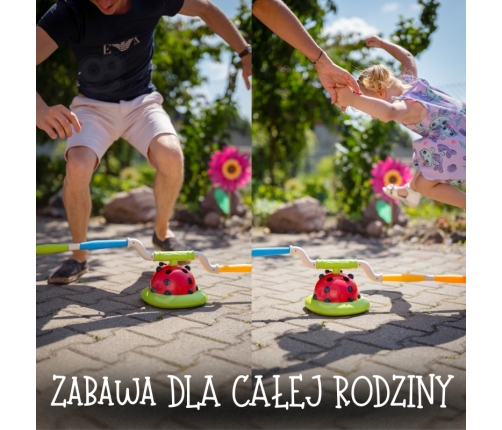 WOOPIE Gra Zręcznościowa 3w1 Wyrzutnia Rakiet Skakanka Rzut do Celu Biedronka