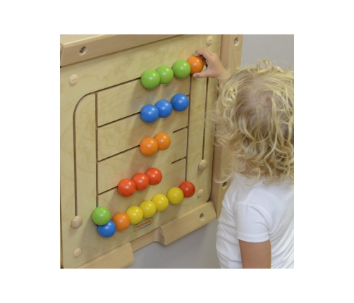 MASTERKIDZ Tablica Ścienna Edukacyjna Labirynt Koraliki Montessori