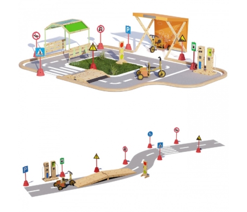 CLASSIC WORLD EDU Zestaw Dużych Znaków Drogowych 90cm - 8el