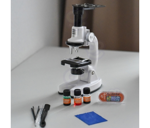 WOOPIE Mikroskop Cyfrowy LED Przybliżenie do 1200x Zestaw XXL z Adapterem do Smartfona