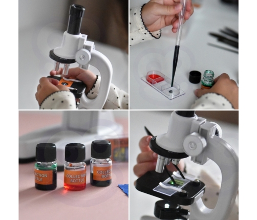 WOOPIE Mikroskop Cyfrowy LED Przybliżenie do 1200x Zestaw XXL z Adapterem do Smartfona