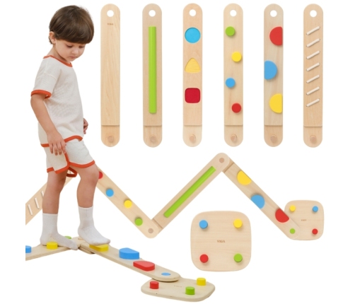 VIGA Drewniana Równoważnia Modułowa Tor Ścieżka Sensoryczna