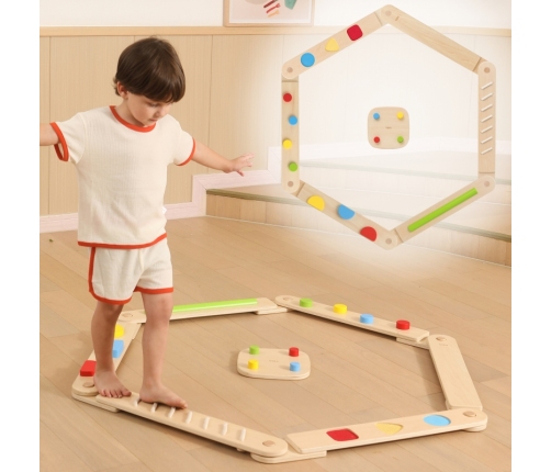 VIGA Drewniana Równoważnia Modułowa Tor Ścieżka Sensoryczna