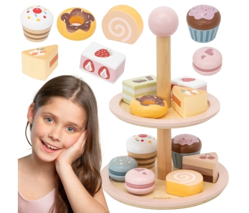 VIGA Drewniany Stojak na Ciasto z Akcesoriami