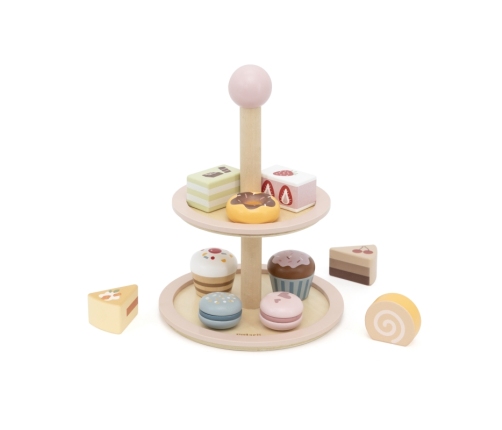 VIGA Drewniany Stojak na Ciasto z Akcesoriami