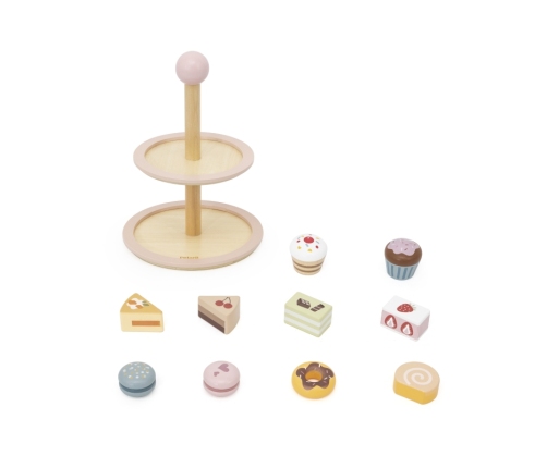 VIGA Drewniany Stojak na Ciasto z Akcesoriami