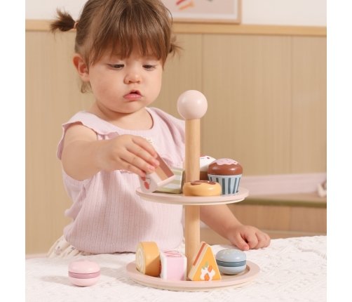 VIGA Drewniany Stojak na Ciasto z Akcesoriami