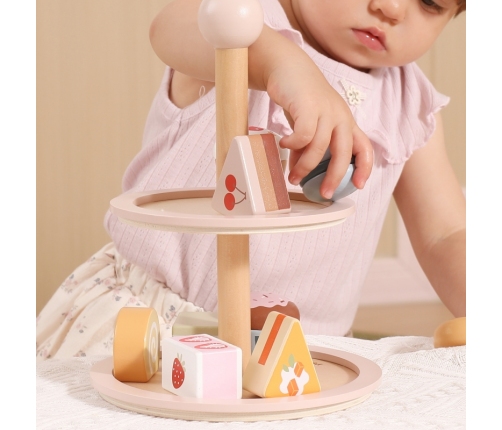 VIGA Drewniany Stojak na Ciasto z Akcesoriami