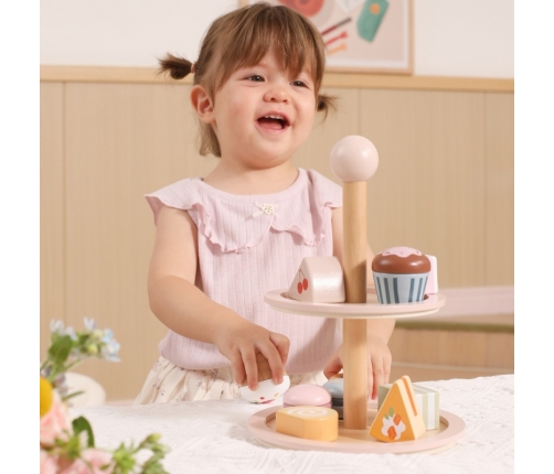 VIGA Drewniany Stojak na Ciasto z Akcesoriami