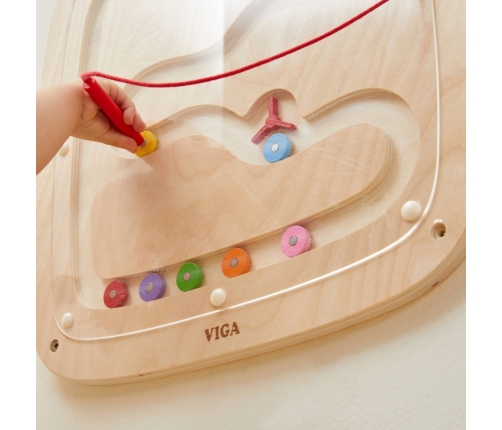 VIGA Drewniana Tablica Manipulacyjna Sensoryczna Przepływ Grawitacyjny