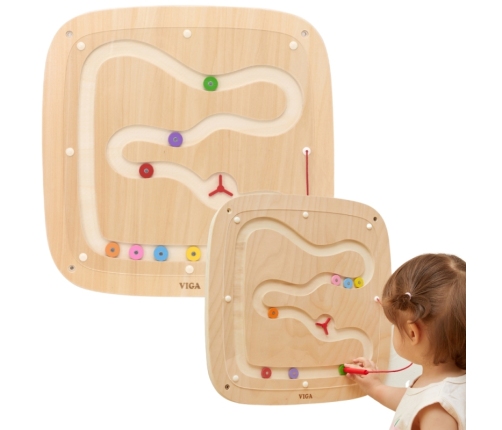 VIGA Drewniana Tablica Manipulacyjna Sensoryczna Przepływ Grawitacyjny