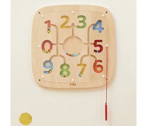 VIGA Drewniana Tablica Manipulacyjna Sensoryczna Nauka Liczenia Sorter