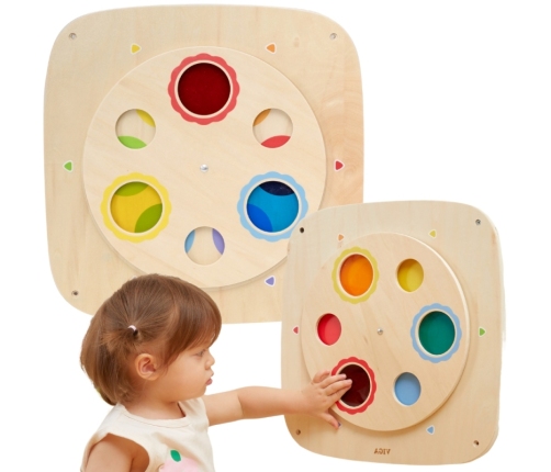 VIGA Drewniana Tablica Manipulacyjna Sensoryczna Mieszanie Kolorów
