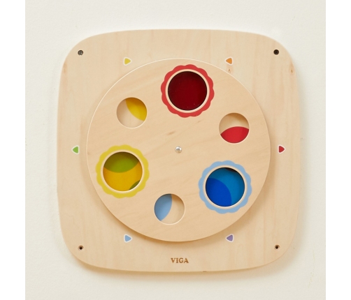 VIGA Drewniana Tablica Manipulacyjna Sensoryczna Mieszanie Kolorów