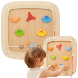 VIGA Drewniana Tablica Manipulacyjna Sensoryczna Gra w Pinball VIGA Drewniana Tablica Manipulacyjna Sensoryczna Gra w Pinball