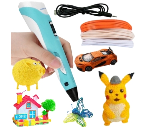 WOOPIE Długopis 3D Dla Dzieci Zestaw z Wyświetlaczem LED - Kreatywna Zabawa