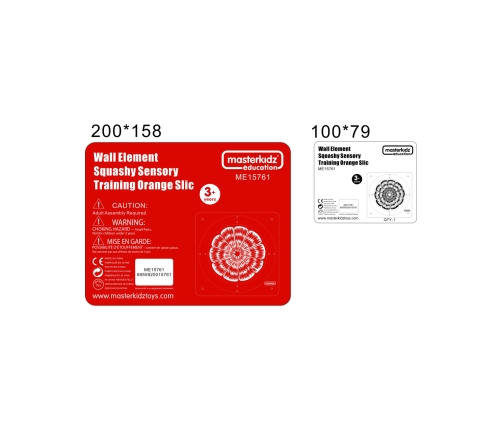 MASTERKIDZ Tablica Edukacyjna Sensoryczna Pomarańcza