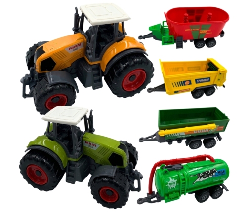 WOOPIE Zestaw Mini Farmera Traktory z Przyczepami