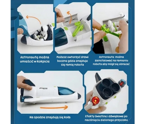 WOOPIE Zestaw Kosmiczny Prom i Łazik Space Set