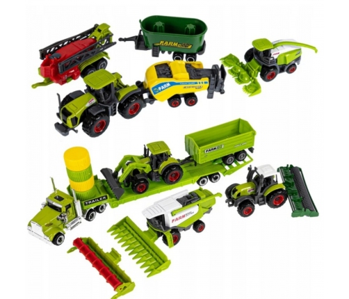 WOOPIE Zestaw Traktorów i Maszyn Rolniczych z Zwierzętami