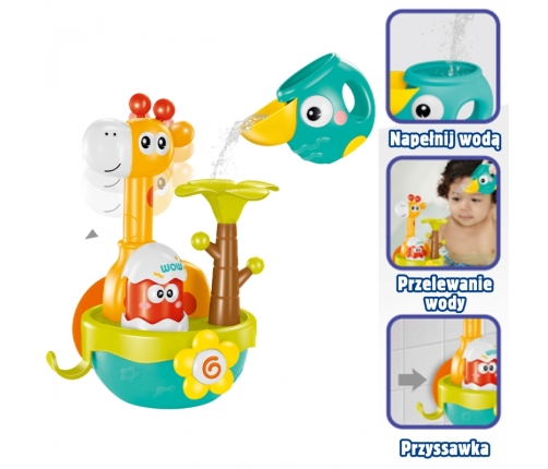 WOOPIE BABY Zabawka do Kąpieli Żyrafa z Lejkiem na Przyssawke
