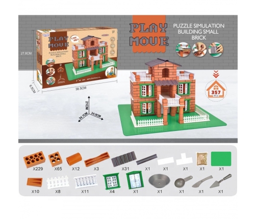 WOOPIE Zestaw Do Budowania z Cegieł - Willa 357 el.