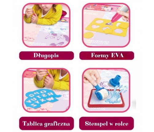 WOOPIE Mata Wodna Magiczna do Rysowania dla Małej Księżniczki