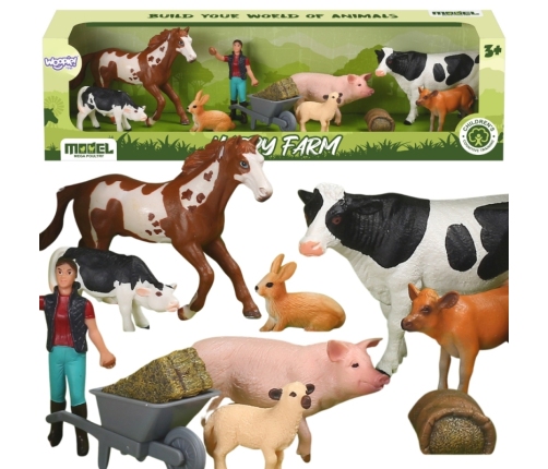 WOOPIE Figurki Zwierząt Szczęśliwa Farma 10el.