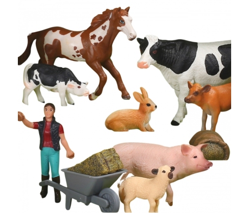 WOOPIE Figurki Zwierząt Szczęśliwa Farma 10el.