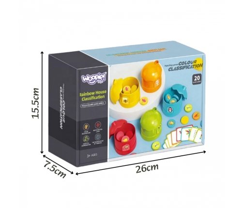 WOOPIE Gra Logiczna Edukacyjna Sorter Klasyfikacja Kolorów