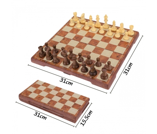 WOOPIE Szachy Warcaby Magnetyczne 2w1