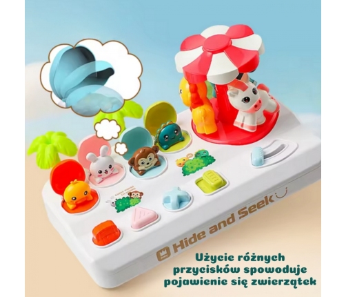 WOOPIE Wyskakujące Zwierzątka Pop Up Karuzela Zabawka Interaktywna