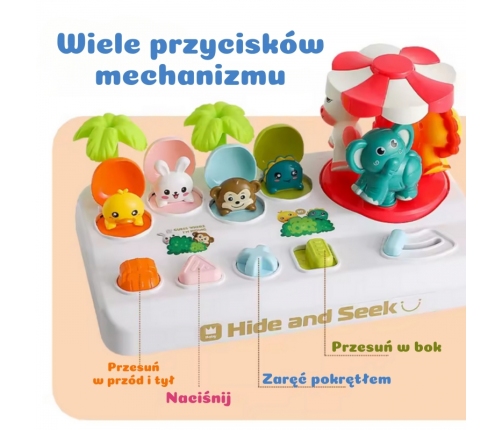 WOOPIE Wyskakujące Zwierzątka Pop Up Karuzela Zabawka Interaktywna