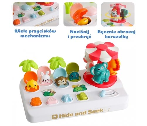 WOOPIE Wyskakujące Zwierzątka Pop Up Karuzela Zabawka Interaktywna