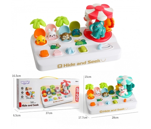 WOOPIE Wyskakujące Zwierzątka Pop Up Karuzela Zabawka Interaktywna