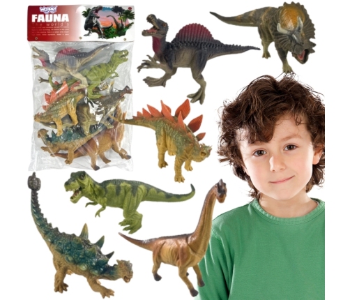 WOOPIE Zestaw Figurek Dinozaurów 6 Sztuk T-Rex