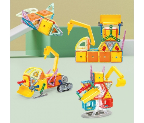 WOOPIE Klocki Magnetyczne 3D Pojazdy Zestaw 80el.