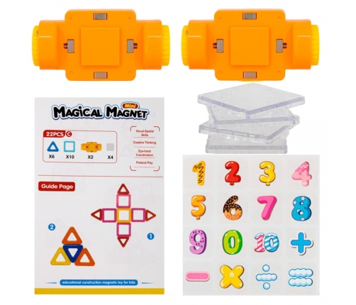 WOOPIE Klocki Magnetyczne Pojazd Mini Budowle 22el.