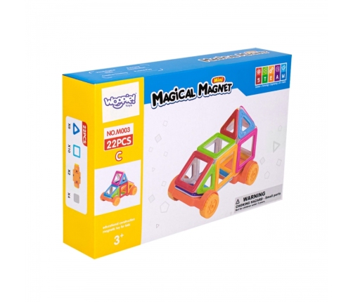 WOOPIE Klocki Magnetyczne Pojazd Mini Budowle 22el.
