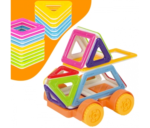 WOOPIE Klocki Magnetyczne Pojazd Mini Budowle 22el.