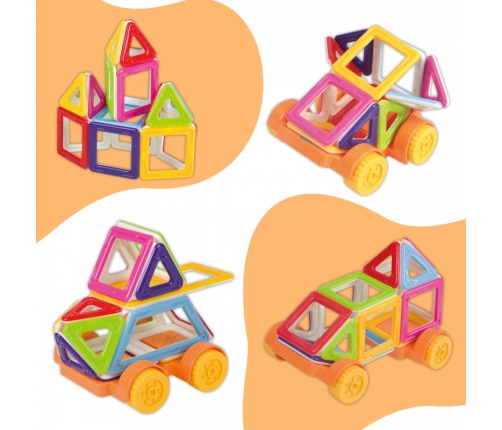 WOOPIE Klocki Magnetyczne Pojazd Mini Budowle 22el.