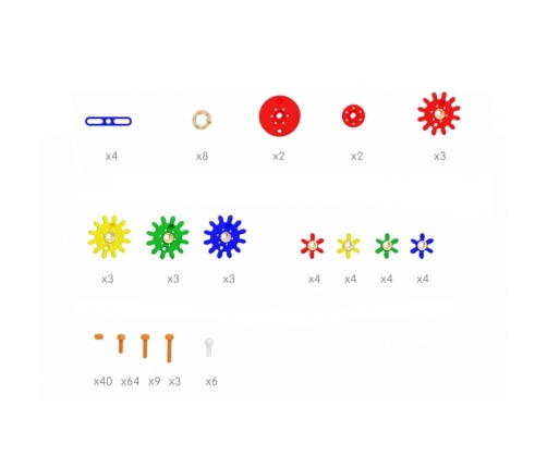 MASTERKIDZ Zestaw Akcesoriów Mix Koła Zębate do Paneli Ściennych STEM 198 el.