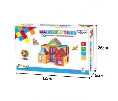 WOOPIE Klocki Magnetyczne 3D Edukacyjne Neodymowe Panele Dla Dzieci