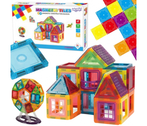 WOOPIE Klocki Magnetyczne 3D Edukacyjne Neodymowe Panele Dla Dzieci