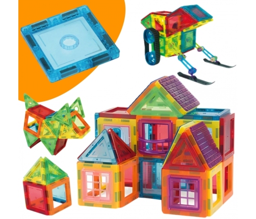 WOOPIE Klocki Magnetyczne 3D Edukacyjne Neodymowe Panele Dla Dzieci