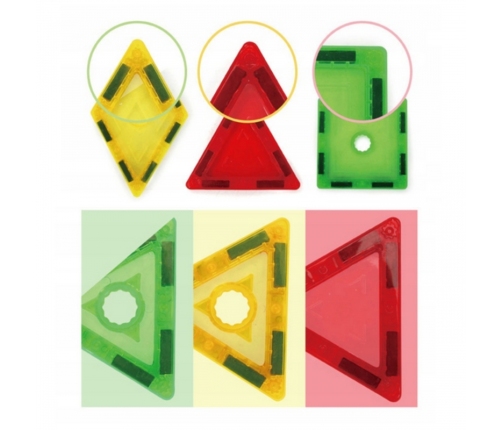 WOOPIE Klocki Magnetyczne 3D Edukacyjne Neodymowe Panele Dla Dzieci